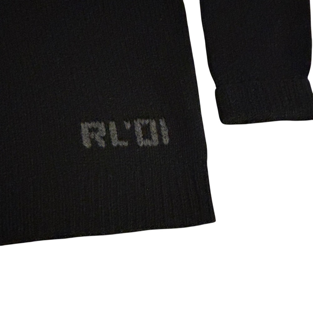 Polo by Ralph Lauren Men's Black Lambswool Turtle Neck Sweater Dog XXL Vintage - Picture 4 of 10